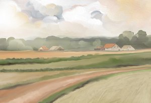 素朴な田園風景 作： Jenna Alheit