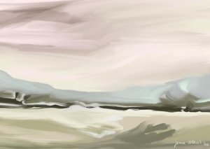 穏やかなパステル調の風景 作： Jenna Alheit