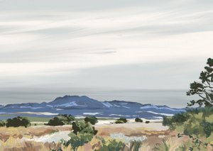 広大な砂漠の山々