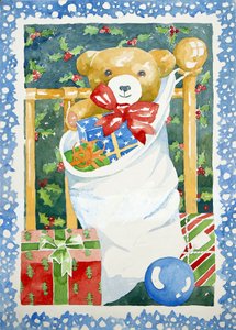 クリスマス・ストッキング、2011年（水彩）