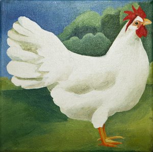 コケコッコー, 2013 (キャンバスにアクリル)