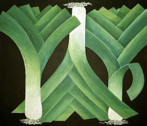 ネギ、2014年（キャンバスにアクリル画）
