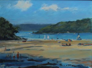 Millbay , Salcombe , 油彩・ボード , 2016 作： Jennifer Wright