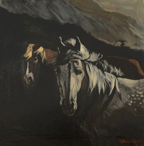 マウンテン・ポニー（キャンバスに油彩） 作： Jennifer Wright