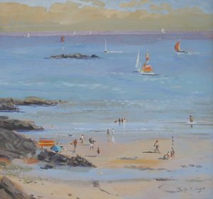 Salcombe Millbay Morning（油彩・キャンバス） 作： Jennifer Wright