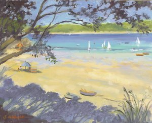 サルコム・サウスサンズ・ビーチ（油彩・キャンバス） 作： Jennifer Wright