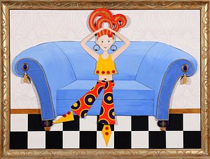 Divan Diva、2008（ボード上のアクリル） 作： Jenny Barnard