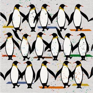 踊るペンギン、2022年（ミクストメディア） 作： Jenny Frean