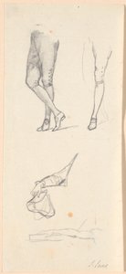 フリードリヒ 6 世の肖像画のための脚と腕の習作 作： Jens Juel