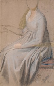 伯爵夫人アグネット・マリー・ローゼンクローンの肖像画の衣装研究 作： Jens Juel