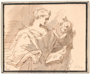 本とプットを持った聖女 作： Jens Juel