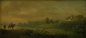 教会のふもとにある浅瀬 作： Jens Juel
