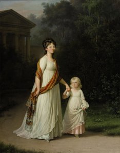 マリー・ソフィー・フレデリッケ皇太子妃と娘のキャロライン王女、ロマンチックな公園を散策