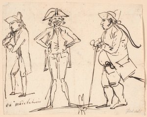 瞑想。 クレメンス、ジュエル、シャルル ボネの似顔絵 作： Jens Juel