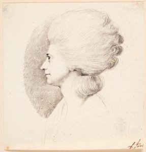 女優のMme. Frydendahl、Møller生まれ。 左のプロフィール 作： Jens Juel