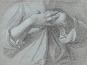 胸の上で交差した一対の手の研究 作： Jens Juel