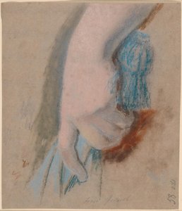 Ryberg家の肖像画の研究。 青いパラソルを持ったライバーグ夫人の左手 作： Jens Juel
