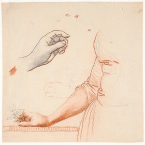 ソフィー・フレデリケ皇太子妃の全身肖像画の習作 作： Jens Juel