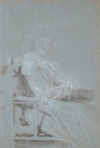 Ulrike Elenora Wedel Jarlsberg、旧姓ブロックドルフの肖像画の習作 作： Jens Juel