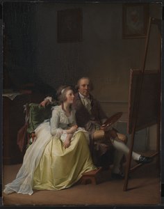 芸術家と妻ロジーヌ、旧姓ドーシェル 作： Jens Juel
