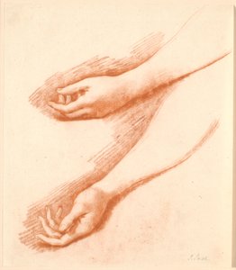 女性の左前腕の 2 つの習作。上部は Ankerske 家族の肖像画に使用されています。 作： イェンス・ジュエル