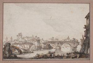 Capriccio med bla 壊れた橋。 ローマ 作： Jens Petersen Lund