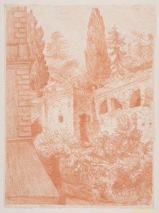 建築のある庭。 カプラローラ 作： Jens Petersen Lund