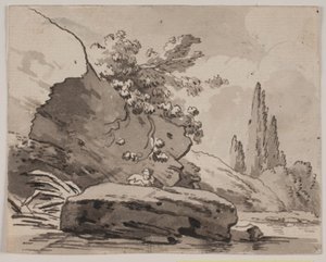 岩とヒノキ 作： Jens Petersen Lund