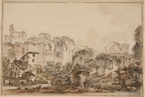 遺跡のある展望、古代ローマ 作： Jens Petersen Lund