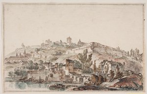 城壁と教会のあるローマ時代の展望 作： Jens Petersen Lund