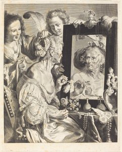 便座のおばあさん 作： Jeremias Falck after Johann Liss after Bernardo Strozzi