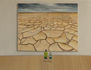水なし、2019年（キャンバスに油彩） 作： ジェローム・グロモー
