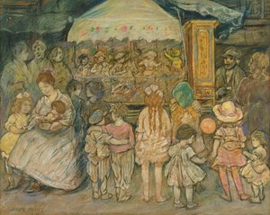 カルーセル、1924年頃（紙にパステル） 作： Jerome Myers