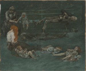 夜の公園のベンチ」1909年