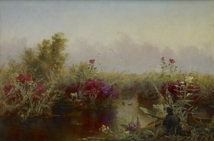 ダックハンティング、1867年 作： Jerome Thompson