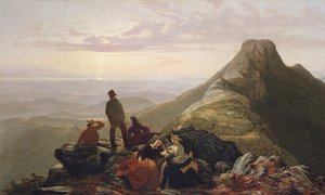 1858年、マンスフィールドマウンテンの遅ればせながらパーティー。 作： Jerome Thompson