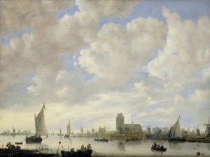 ドルドレヒト沖のメルヴェーデの眺め 作： Jeronymus van Diest (II) (attributed to)