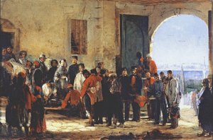 クリミア戦争：1856年、トルコのスクッタリ病院に勤務する看護師のフローレンスナイチンゲール 作： Jerry Barrett