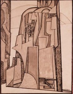 風景、1914年頃（ペンとインク） 作： Jessica Desmott