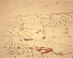 「The Book of Bridges」のイラスト、1911年頃（紙に水彩とインク） 作： Jessie Marion King