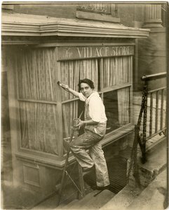 シャーロット・パウエル《ヴィレッジ・ペインター》1905-16年（ゼラチンシルバー写真 作： Jessie Tarbox Beals