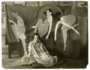 アメリカ、ニューヨーク、グリニッジ・ビレッジ、1916年から20年頃までのリンの店での写真（ゼラチンシルバー写真 作： Jessie Tarbox Beals