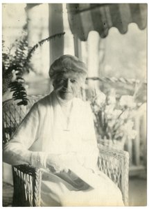 マーシャル・フィールドの妹、ウィリアムズバーグ・マサチューセッツ州のL・D・ジェームズ夫人 1905年～28年頃（ゼラチンシルバー写真 作： Jessie Tarbox Beals