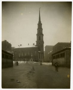 米国マサチューセッツ州ボストン、パーク・セント・チャーチ、1902-10年頃（ゼラチンシルバー写真 作： Jessie Tarbox Beals