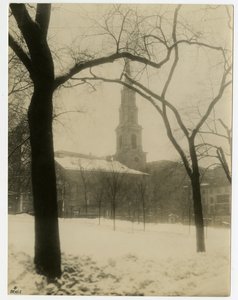 米国ボストン、パーク・ストリート教会、1902-10年頃（ゼラチンシルバー写真 作： Jessie Tarbox Beals