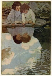 鏡の国の川 (カラー リソ) 作： Jessie Willcox Smith