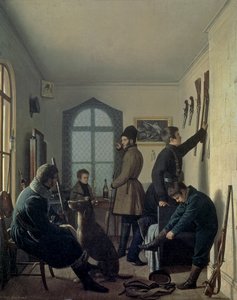 狩猟の準備、1836 作： Jevgraf Fiodorovitch Krendovsky