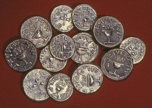シェケルの宝庫、ヘロデヤ人エルサレム、西暦66〜70年（銀） 作： Jewish School