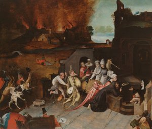 聖アントニウスの誘惑 作： Jheronimus Bosch (copy after)