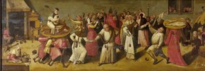 カーニバルと四旬節の間の戦い 作： Jheronimus Bosch (manner of)